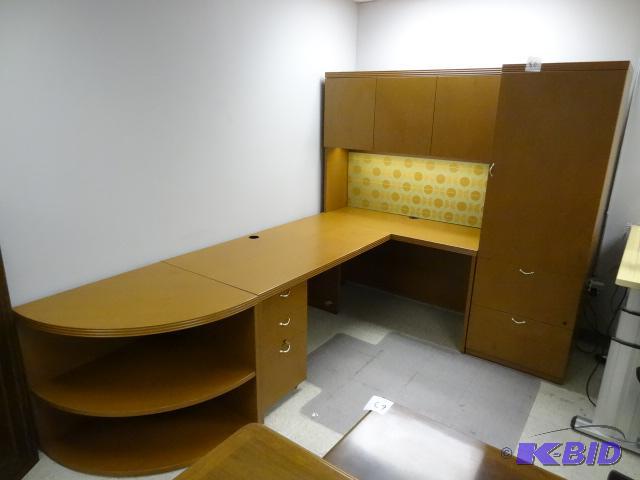 lot 80 image: Laminate DeskCubicle Set. 4 Piece. Can be Co...