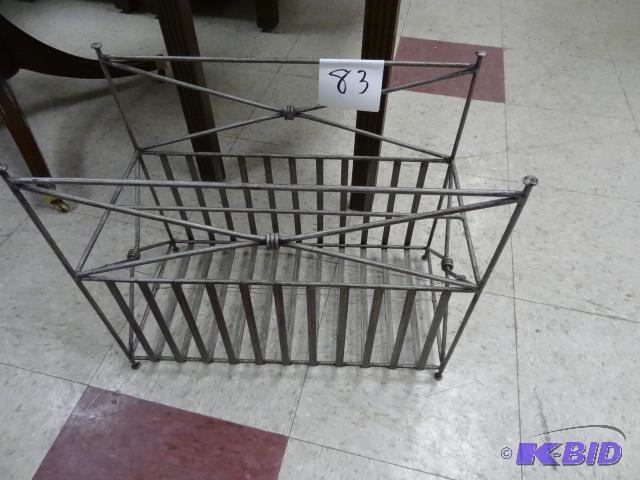 lot 83 image: Metal Magazine Rack...