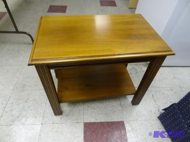 lot 85 image: 28 X 18 X 24 Vintage Wood End Table...