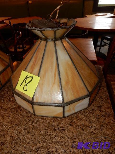 Light brown and cream colored tiffany style s...