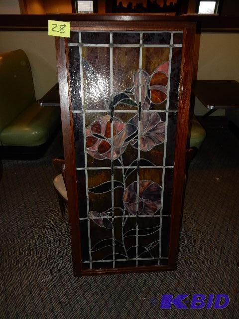 Nice Stained Glass piece.. Overall dim 26in ...