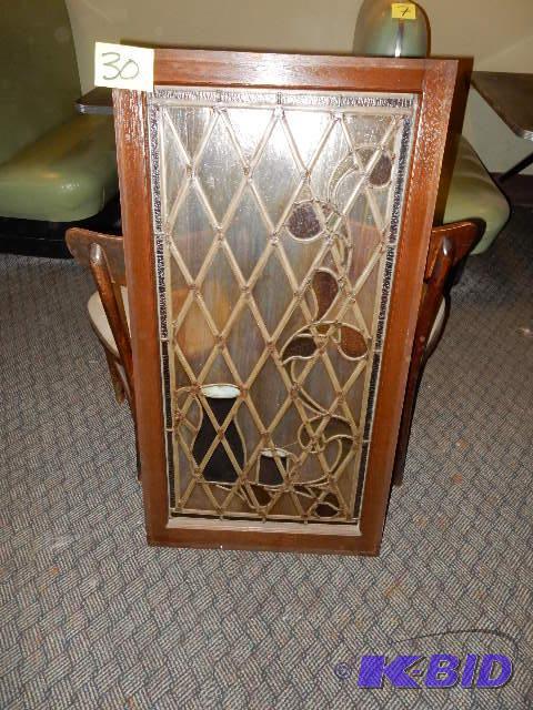 Nice Stained Glass piece.. Overall dim 23 3...