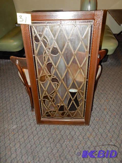 Nice Stained Glass piece.. Overall dim 23 3...
