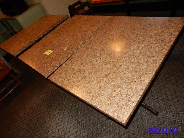 3, Granite Colored Hard Laminate Tables with ...