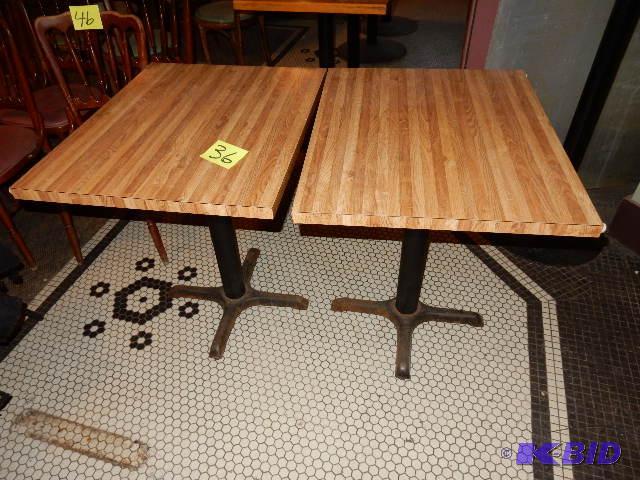2 Simulted wood laminate tables.. 23 34in x ...