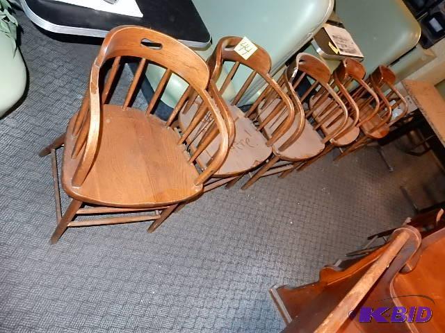 5, Very nice Bent wood arm, low back, Captain...