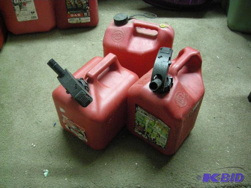 lot 63 image: 2-gallon gas cans