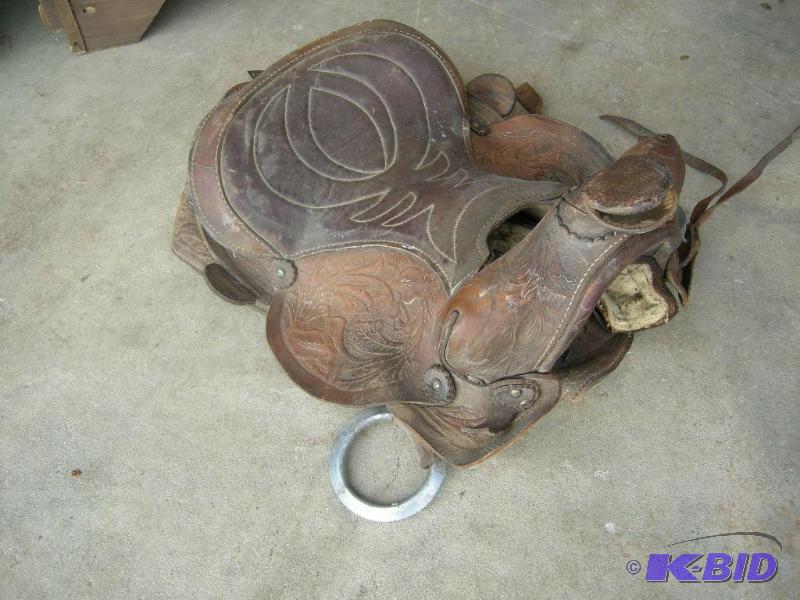 lot 96 image: Leather saddle