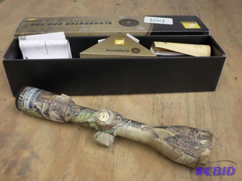 lot 104 image: Nikon Slughunter BDC-200 Scope Set, Nice Cond...