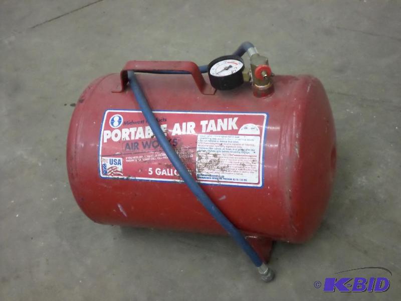 lot 15 image: 5-Gallon Portable Air Tank...