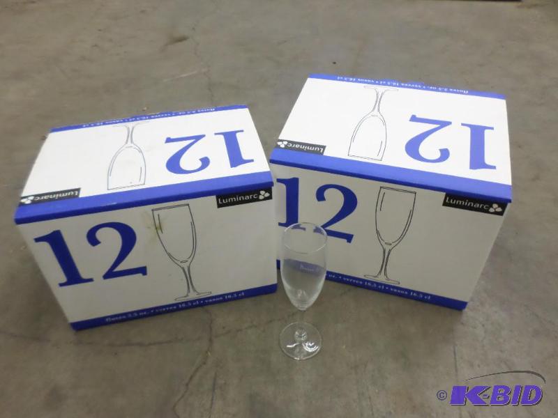 lot 51 image: (2) 12-Packs Of New Luminarc 5.5oz Glasses...