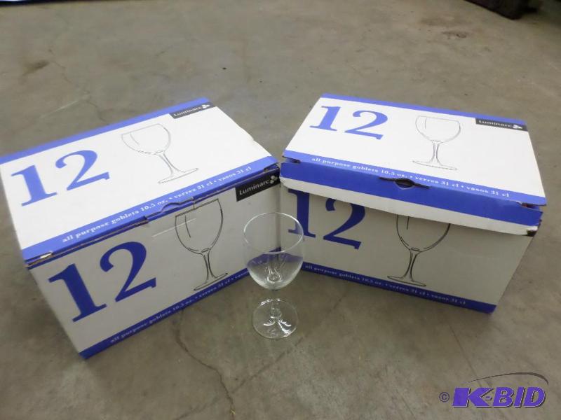 lot 52 image: (2) 12-Packs Of New Luminarc 10.5oz Glasses...