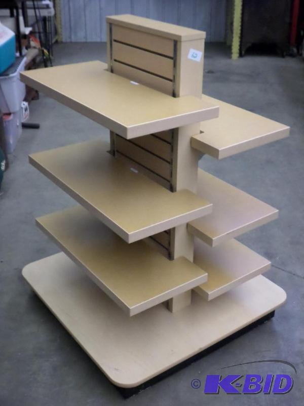 lot 62 image: Heavy Duty Rolling Adjustable Display Rack...