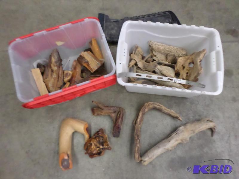 lot 77 image: (2) Boxes Of Misc Driftwood...