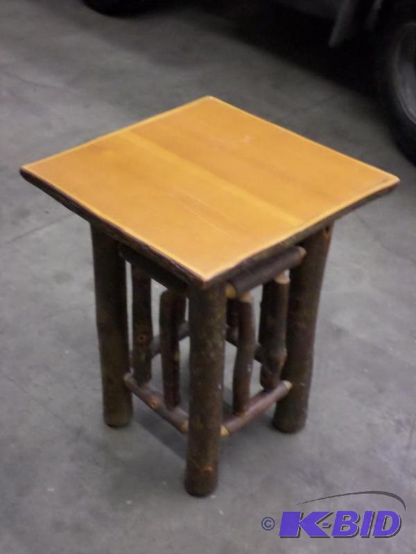 lot 80 image: Nice Solid Wood End Table...