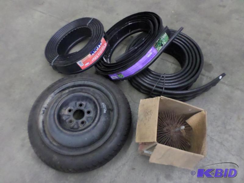 lot 99 image: Lot Of (1) Chimney Brush, (3) Rolls Of Lands...