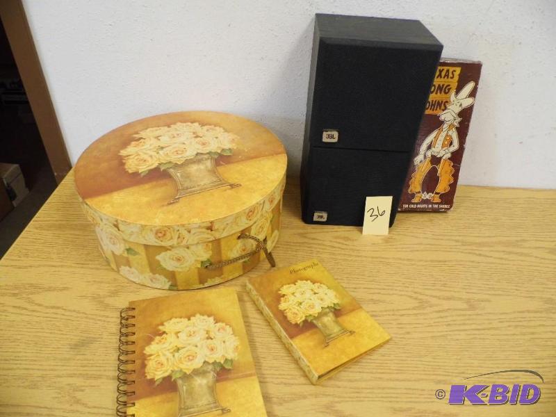 lot 36 image: JBL Speakers, Long John, Address Book