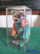Beanie Baby Peace Bear in Case. With Swing Ta...