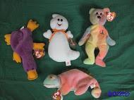 Beanie Babies Spooky, Peace, Patti and Iggy. ...