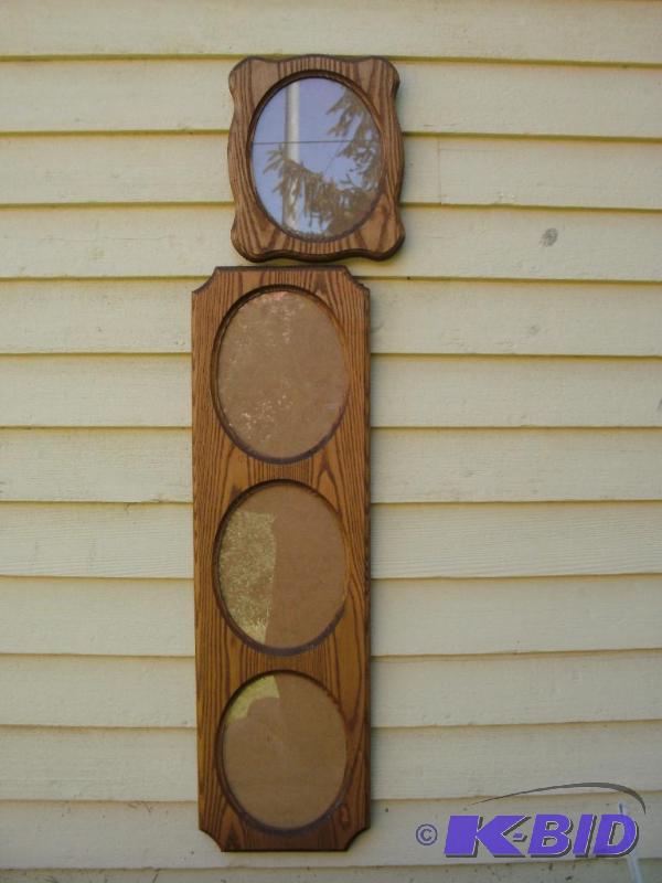 2 Very Nice Wood Picture Frames. 1 holds 3 pi...