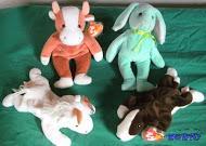 Beanie Babies Bessie, Mystic, Hippity and Bru...