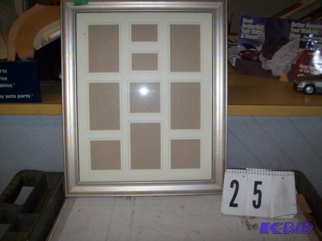 lot 25 image: 19" x 23" Picture Frame, Silver  G...