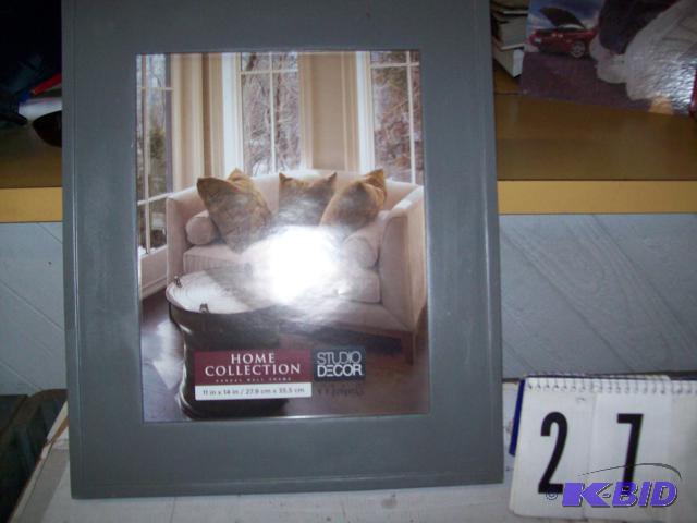 lot 27 image: 11" x 14" Picture Frame, Gray...
