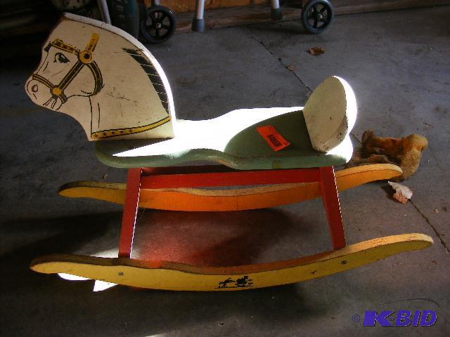 Vintage riding horse, wooden circa 1950s...