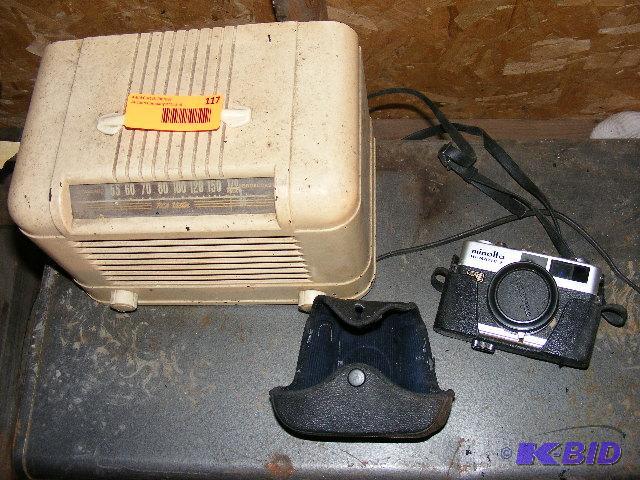 Vintage RCA Victor Radio and older Minolta Ca...