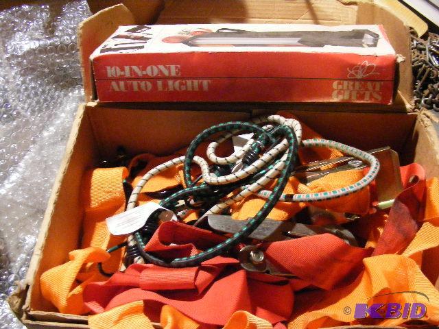 10 in one auto light bungie cord and straps...