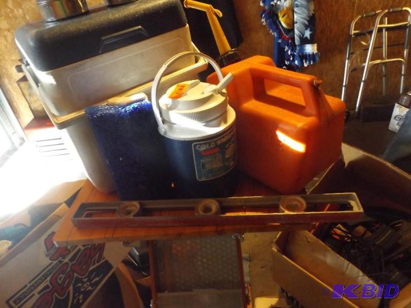 Gas Can, water cooler, level, thermos, cooler...