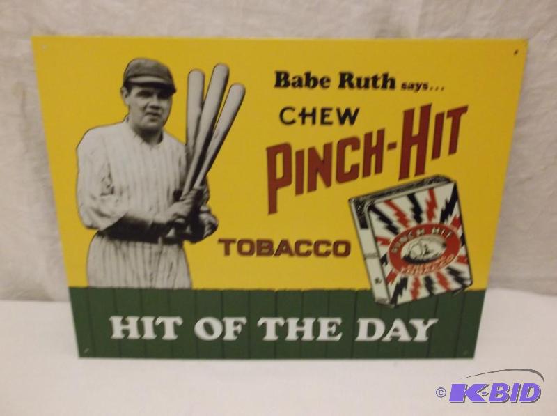 Pinch-Hit Metal Sign Measuring 16&quot W x 1...