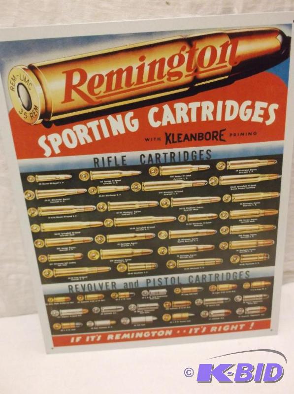 Remington Metal Sign Measuring 12 12&quot W...