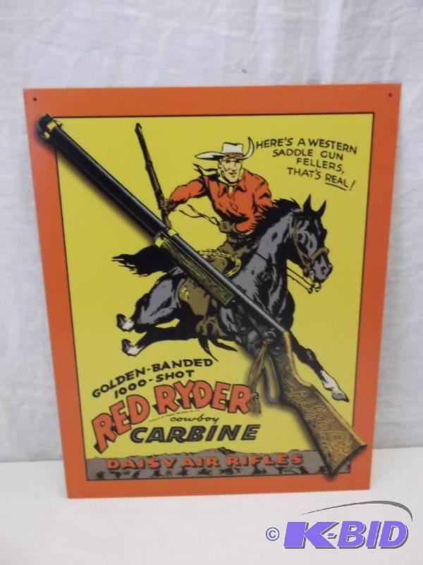 Metal Red Ryder Carbine Sign In Great Conditi...