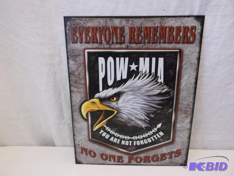 Metal POW-MIA sign In Great Collectable Condi...