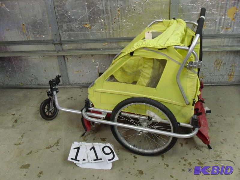 lot 119 image: Aluminum Framed Bike Trailer  Jogger. Quick ...