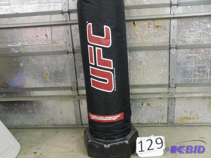 lot 129 image: UFC Boxing Punching Bag. Water Filled Base. D...