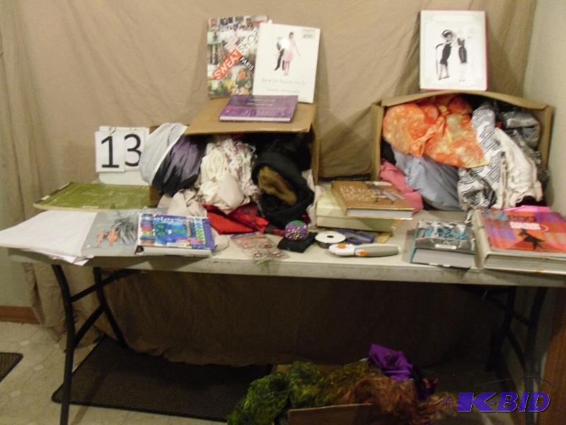 lot 136 image: Fabric, Fashion Books, Knitting Book, Scrapbo...