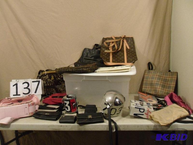 lot 137 image: Lot of Assorted Purses and Wallets. Some mark...
