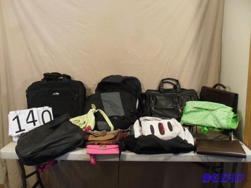 lot 140 image: Lot of Assorted Bags, Purses, and Wallets. St...