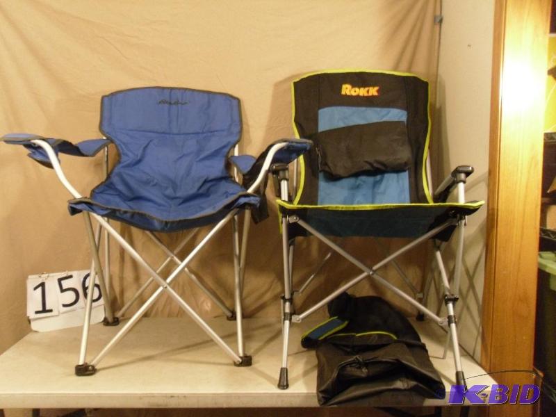 lot 156 image: Lot of 2 Folding Bag Chairs. 1 Bag....