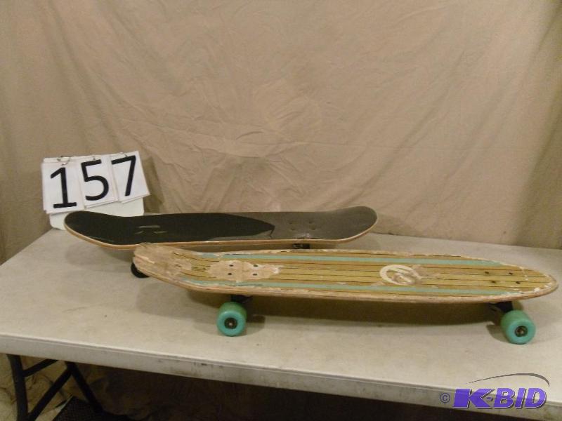 lot 157 image: Lot of 2 Skateboards. One still has most of t...