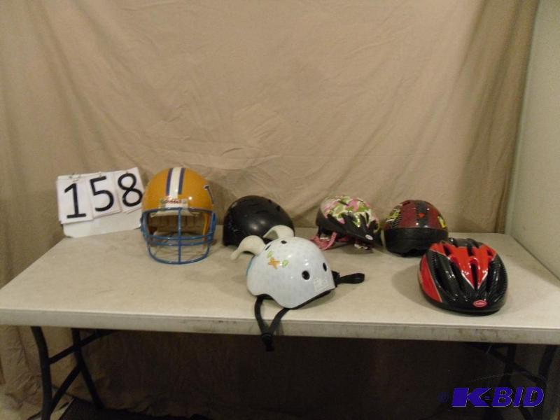 lot 158 image: Lot of Assorted Helmets. Styles, sizes, and c...