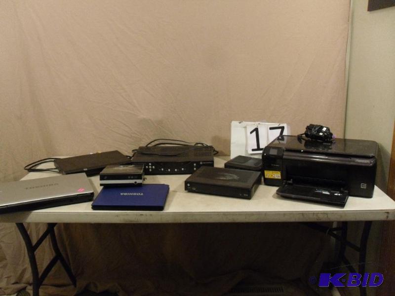 lot 17 image: Lot of Assorted Electronics. Small Toshiba La...