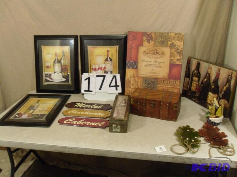 lot 174 image: Lot of Wine Themed Decor....