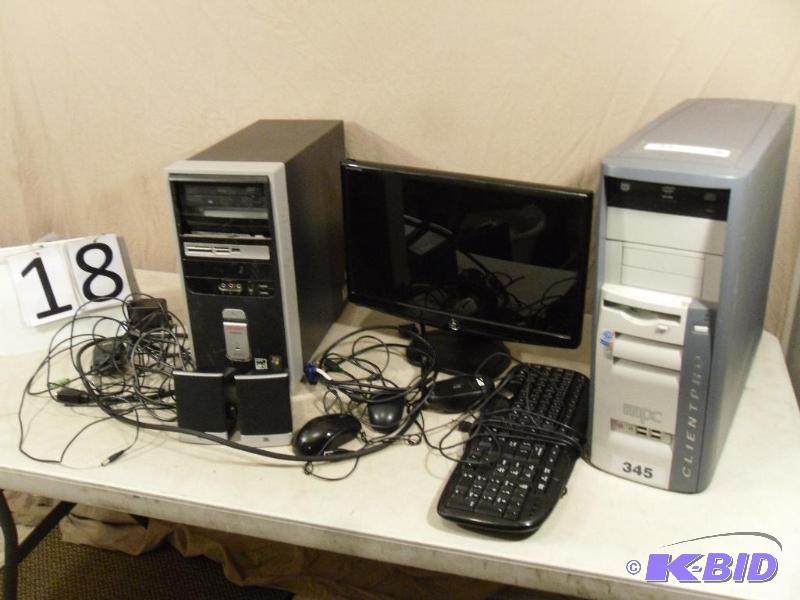 lot 18 image: 2 desktop computers for refurbishing. They st...