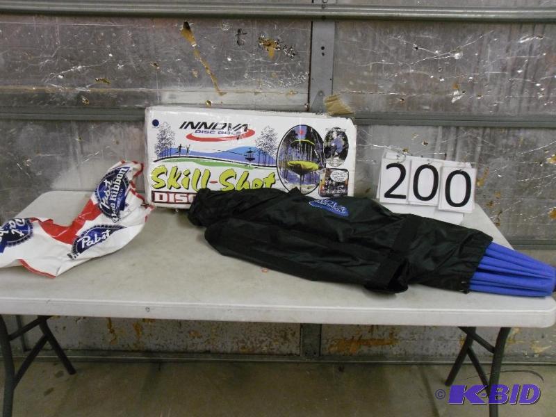 lot 200 image: Portable Disc Golf  Frisbee Golf Target. Lim...