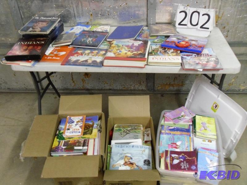 lot 202 image: LARGE Lot of Assorted Books. Mostly Kids but ...