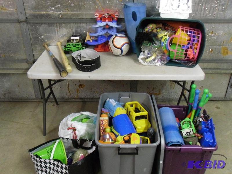 lot 203 image: Huge Lot of Assorted Toys. Bats, Cars, Roll U...