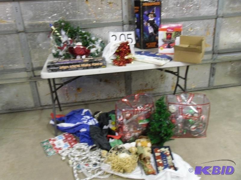 lot 205 image: Large Lot of Assorted Holiday Decor. Blow Up ...